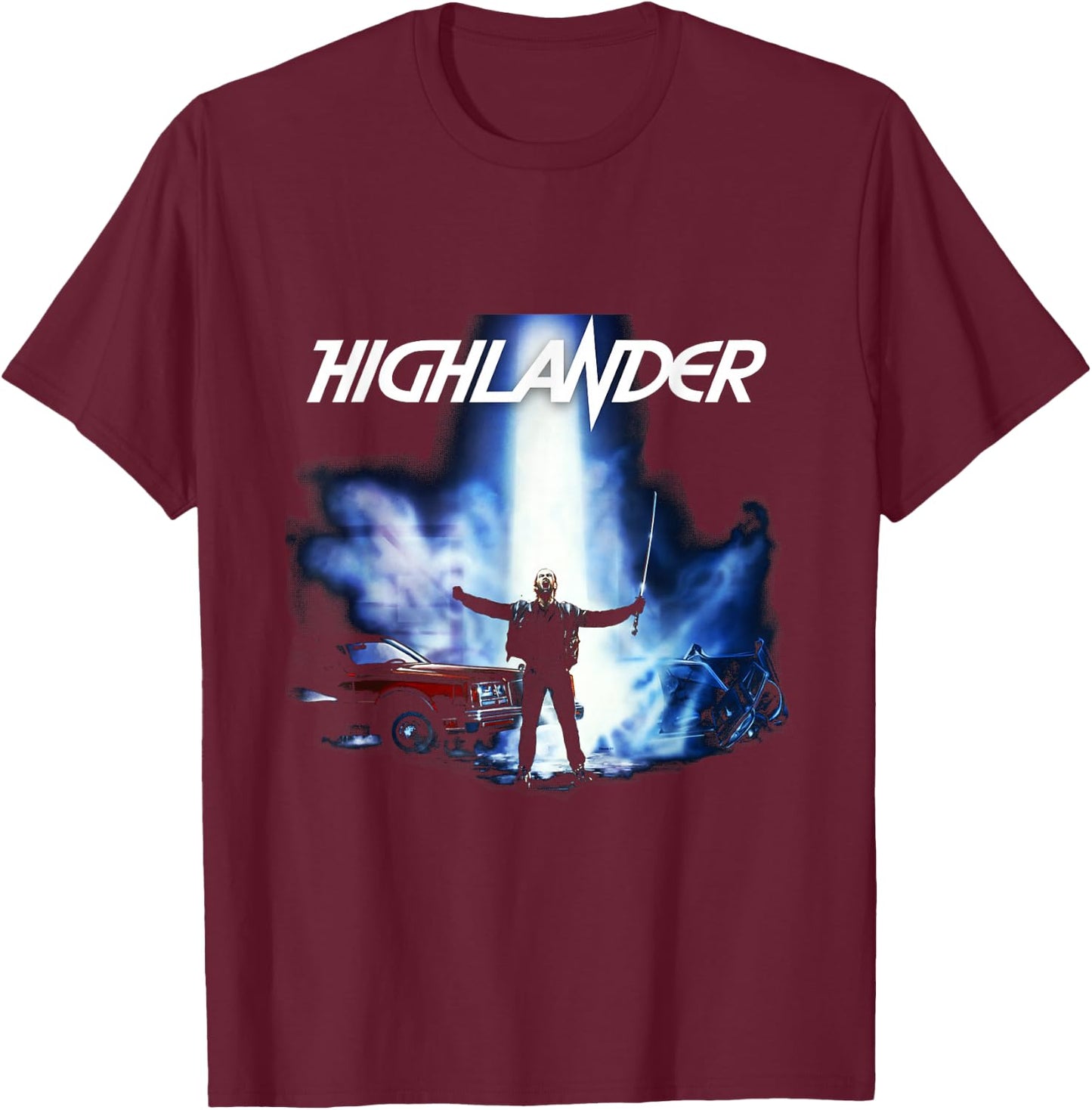 Highlander 1986 Everyday Heroes T-Shirt - T-Shirt | Maroon