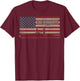USS Mississippi BB-41 WW2 Battleship USA American Flag T-Shirt - T-Shirt | Maroon