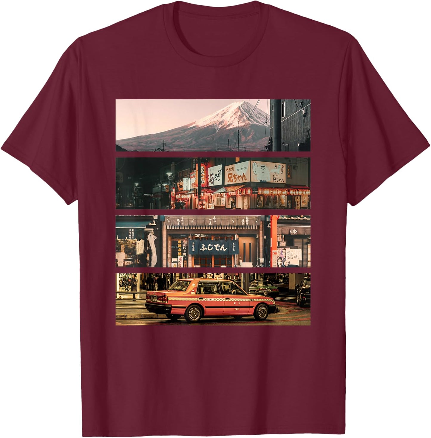 Aesthetic Style Vaporwave Japan 80s 90s Tokyo Osaka T-Shirt - T-Shirt | Maroon