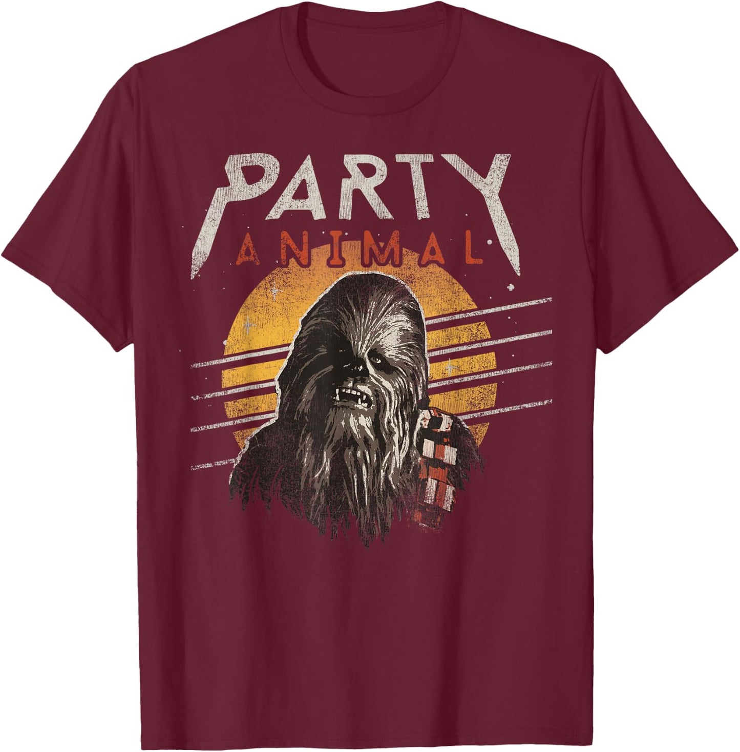 Star Wars Chewbacca Party Animal T-Shirt - T-Shirt | Maroon
