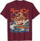 Funny Vintage Japanese The Great Ramen Grunge Asian Gift T-Shirt - T-Shirt | Maroon
