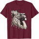 Jesus Lion of Tribe Judah Christian Cross T-Shirt - T-Shirt | Maroon