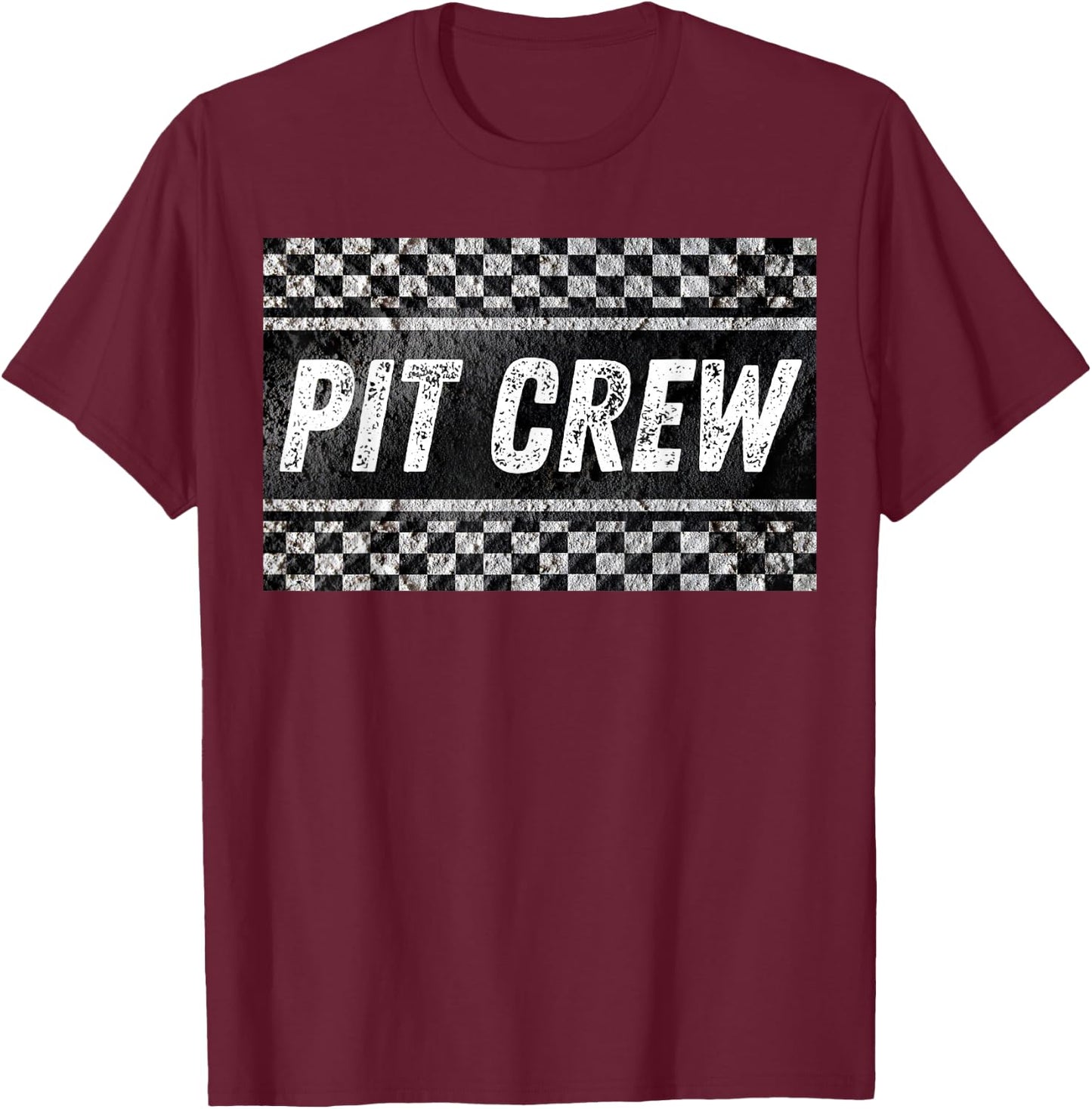 Pit Crew Costume For Racing Car Parties T-Shirt - T-Shirt | Maroon