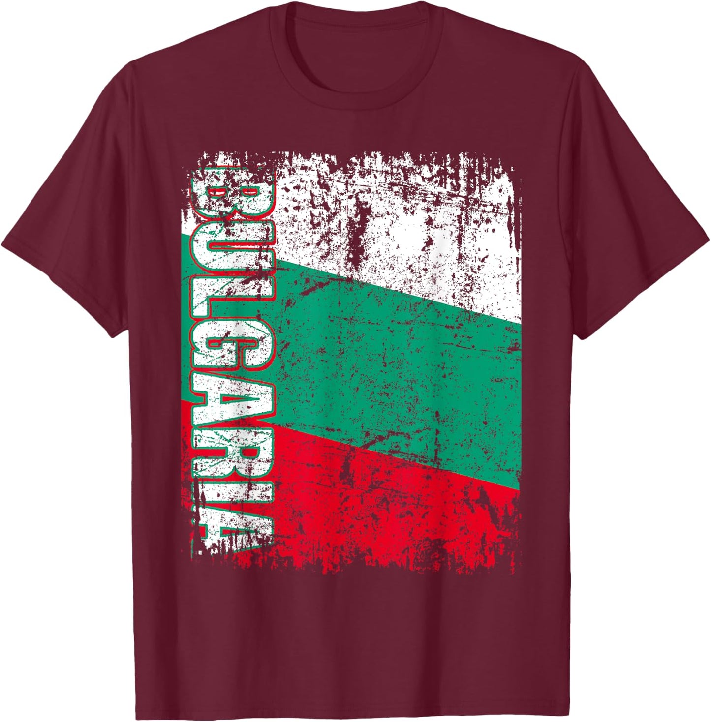 BULGARIA Flag Vintage Distressed BULGARIA T-Shirt - T-Shirt | Maroon