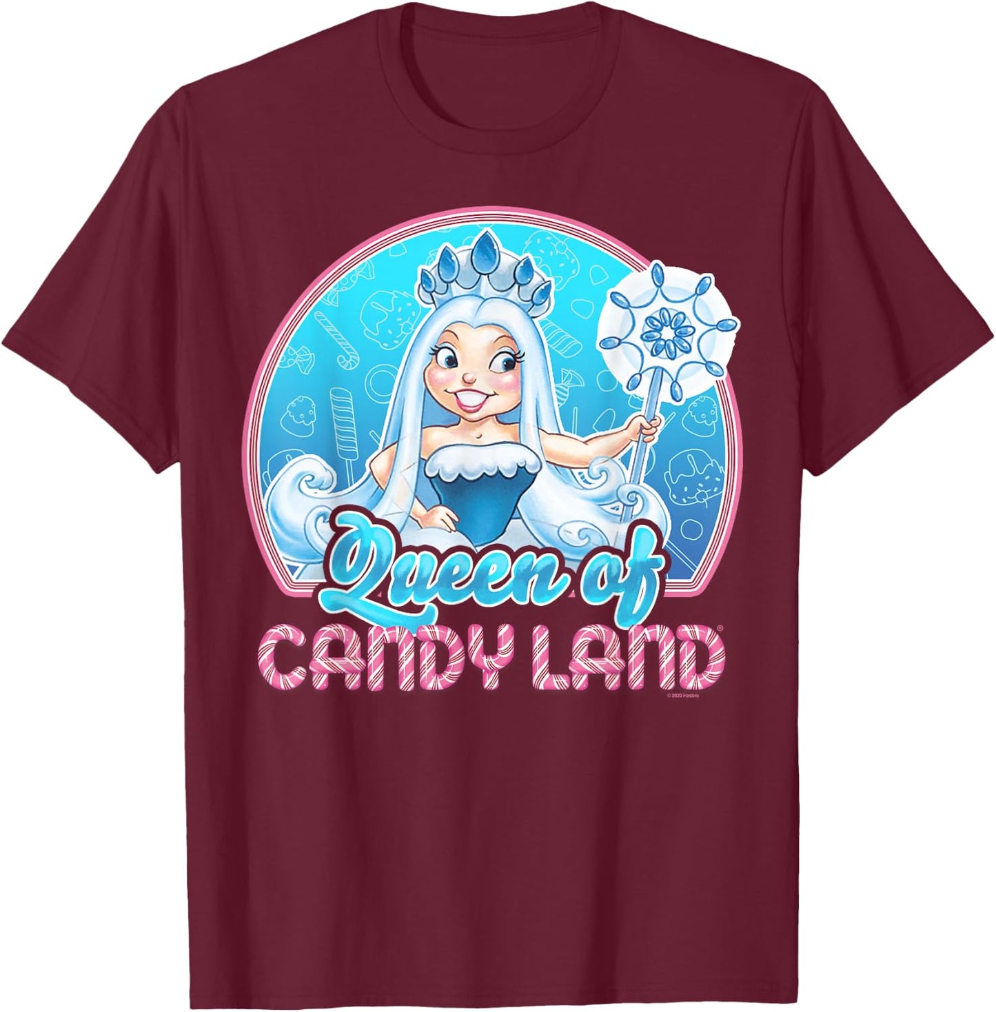 Candy Land Queen of Candy Land Portrait Small T-Shirt - T-Shirt | Maroon
