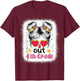 Peace out 4th grade graduation 2026 4th grade messy bun girl T-Shirt - T-Shirt | Maroon
