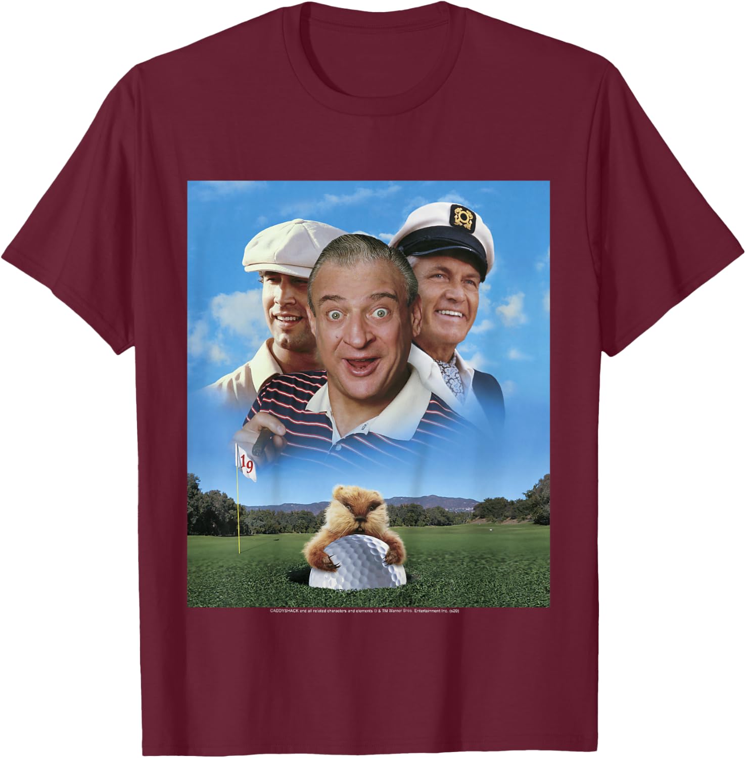 Kids Caddyshack Group Shot Poster T-Shirt - T-Shirt | Maroon