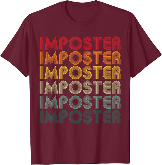 Cool Imposter Gamers - Retro Vintage Video Gamer Gift T-Shirt - T-Shirt | Maroon