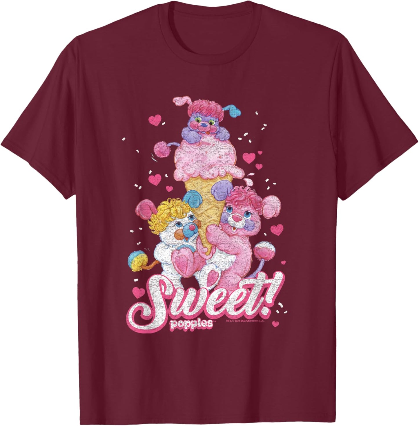 Popples Sweet T-Shirt - T-Shirt | Maroon