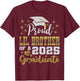 Super Proud Little Brother of 2025 Graduate Awesome Family T-Shirt - T-Shirt | Maroon