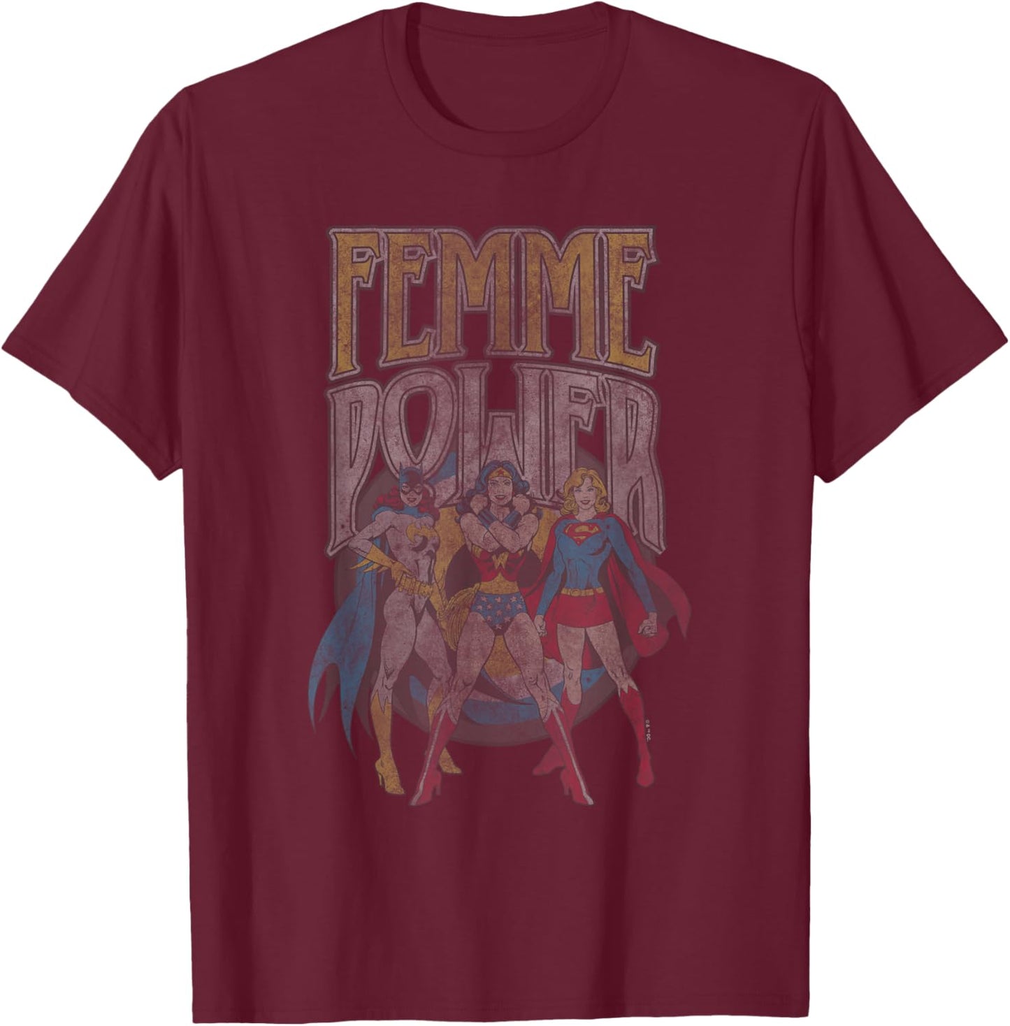 Wonder Woman Femme Power T-Shirt - T-Shirt | Maroon