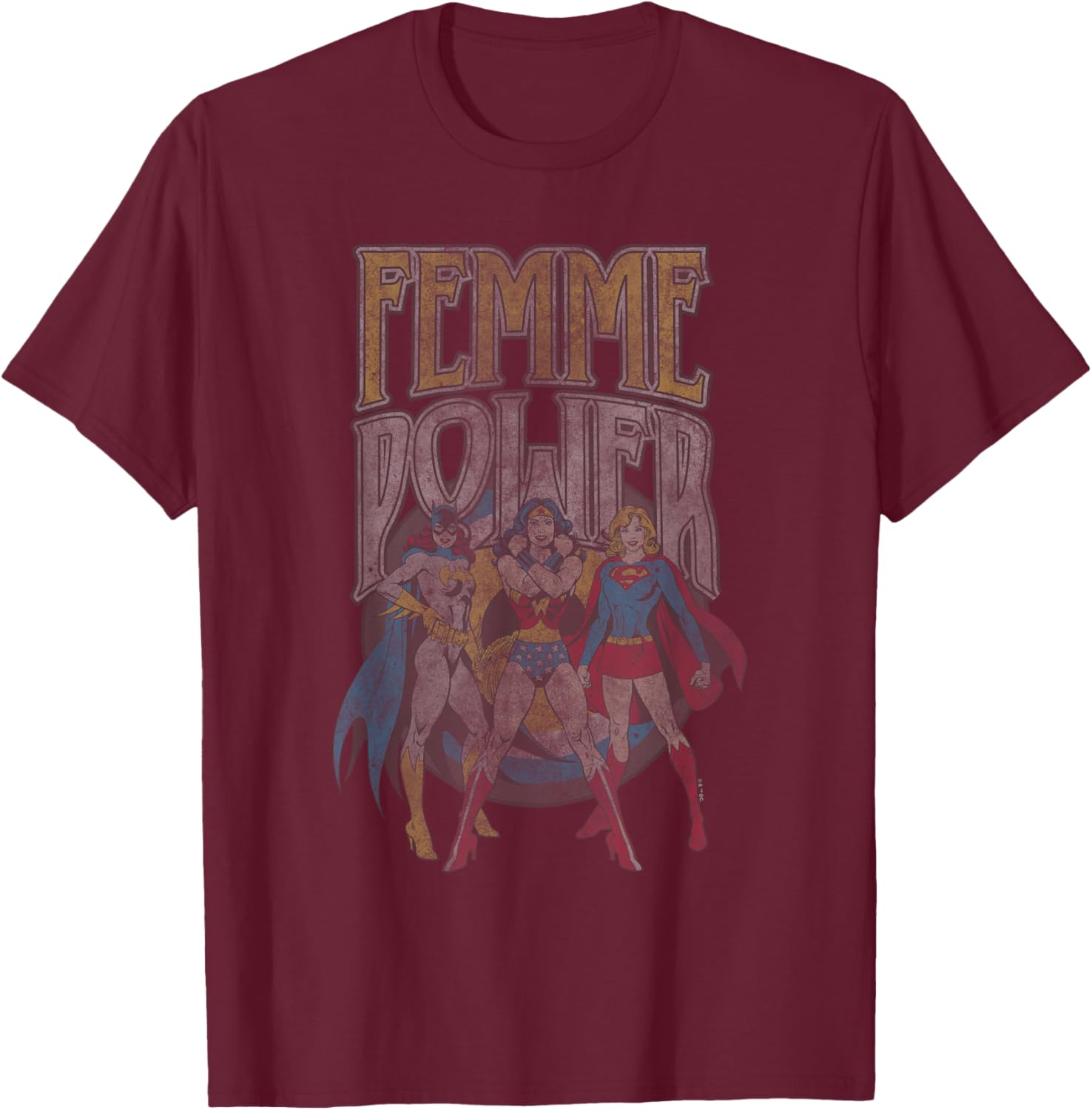 Wonder Woman Femme Power T-Shirt - T-Shirt | Maroon