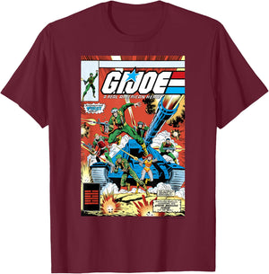 G.I. Joe A Real American Hero Comic Book Cover Small T-Shirt - T-Shirt | Maroon