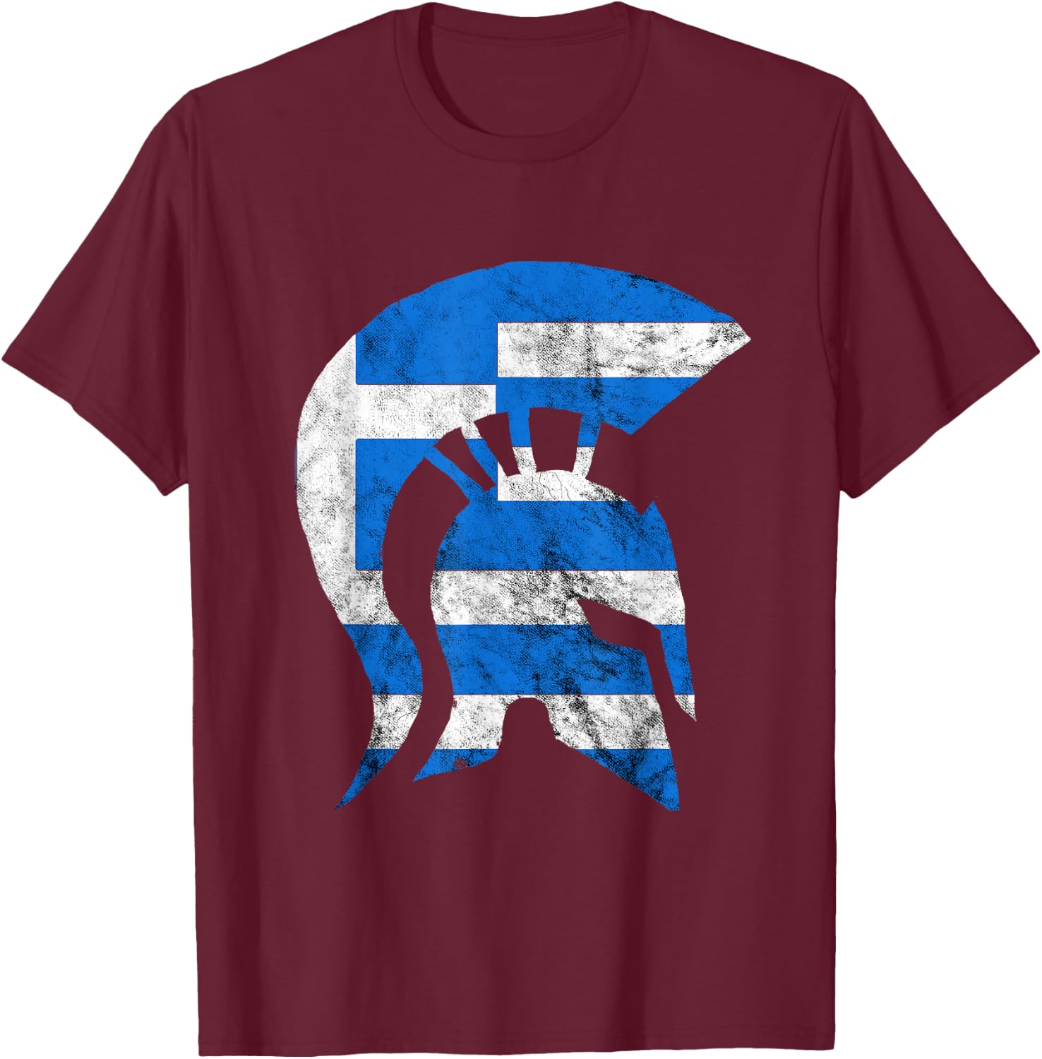 Greek Spartan Gladiators Helmet Greece Sparta T-Shirt - T-Shirt | Maroon