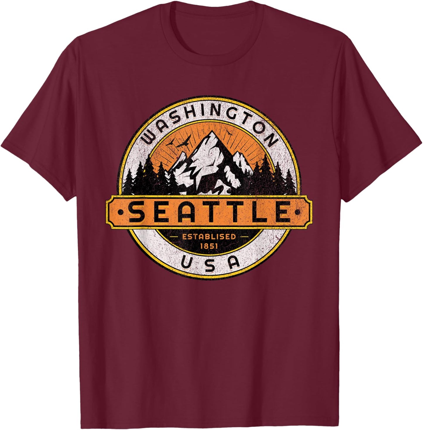 Seattle T-Shirt - T-Shirt | Maroon