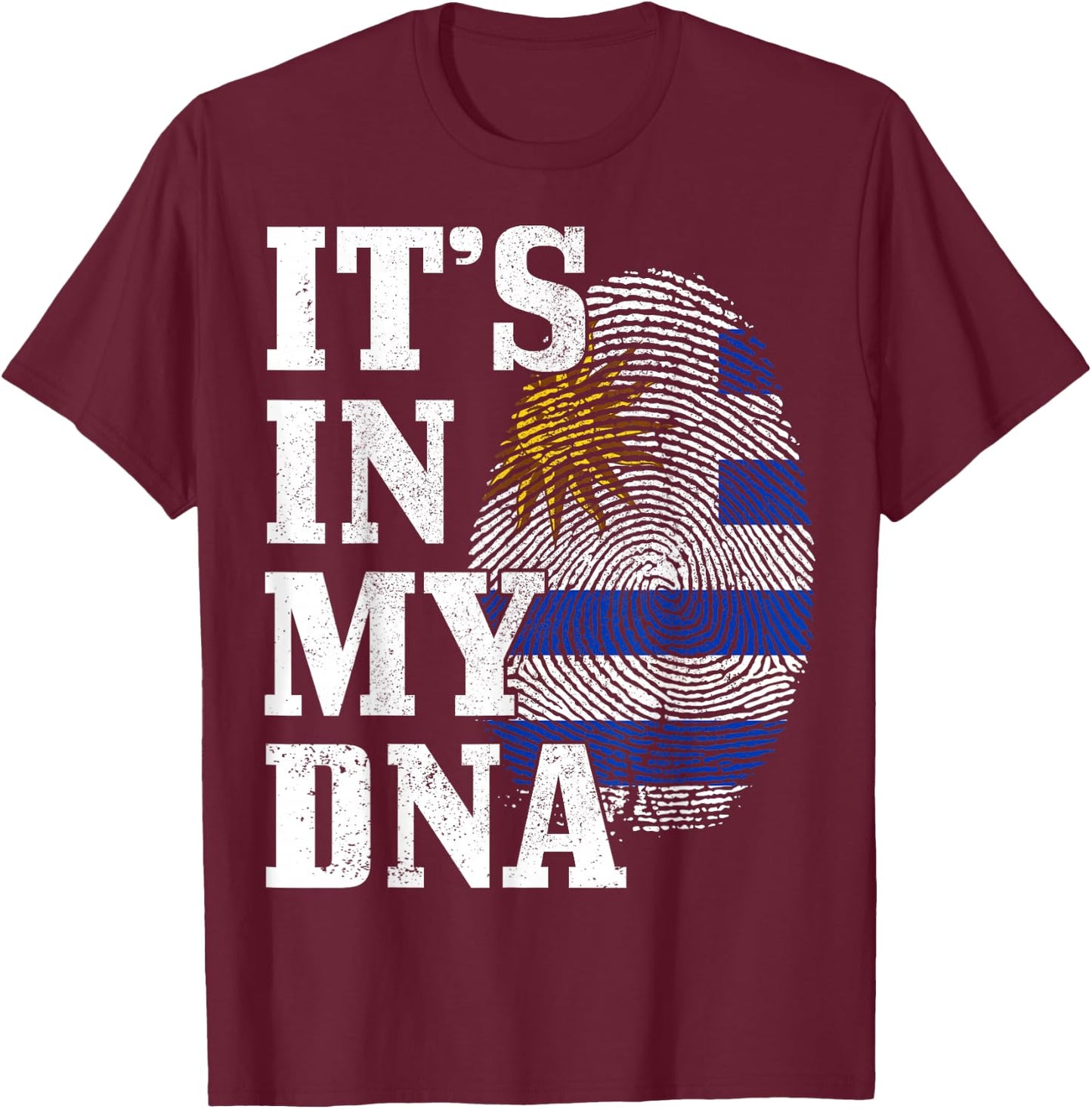 Uruguay It's In My DNA Uruguay Flag T-Shirt - T-Shirt | Maroon