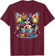 Butterfly Women Day Of The Dead Dia De Los Muertos Catrina T-Shirt - T-Shirt | Maroon