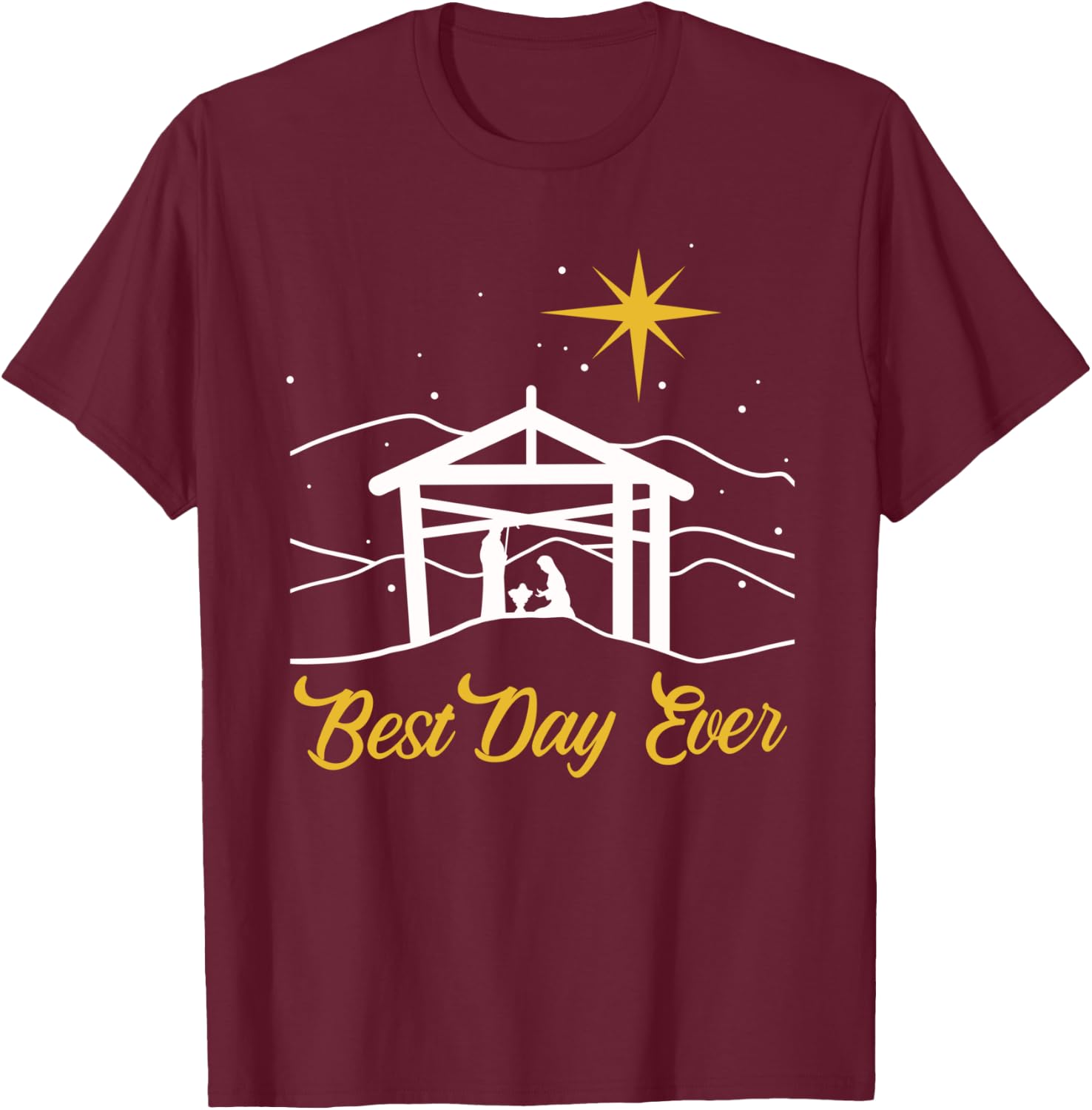 True Story Christmas Jesus Nativity gift, Christian gift T-Shirt - T-Shirt | Maroon
