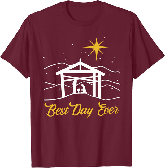 True Story Christmas Jesus Nativity gift, Christian gift T-Shirt - T-Shirt | Maroon