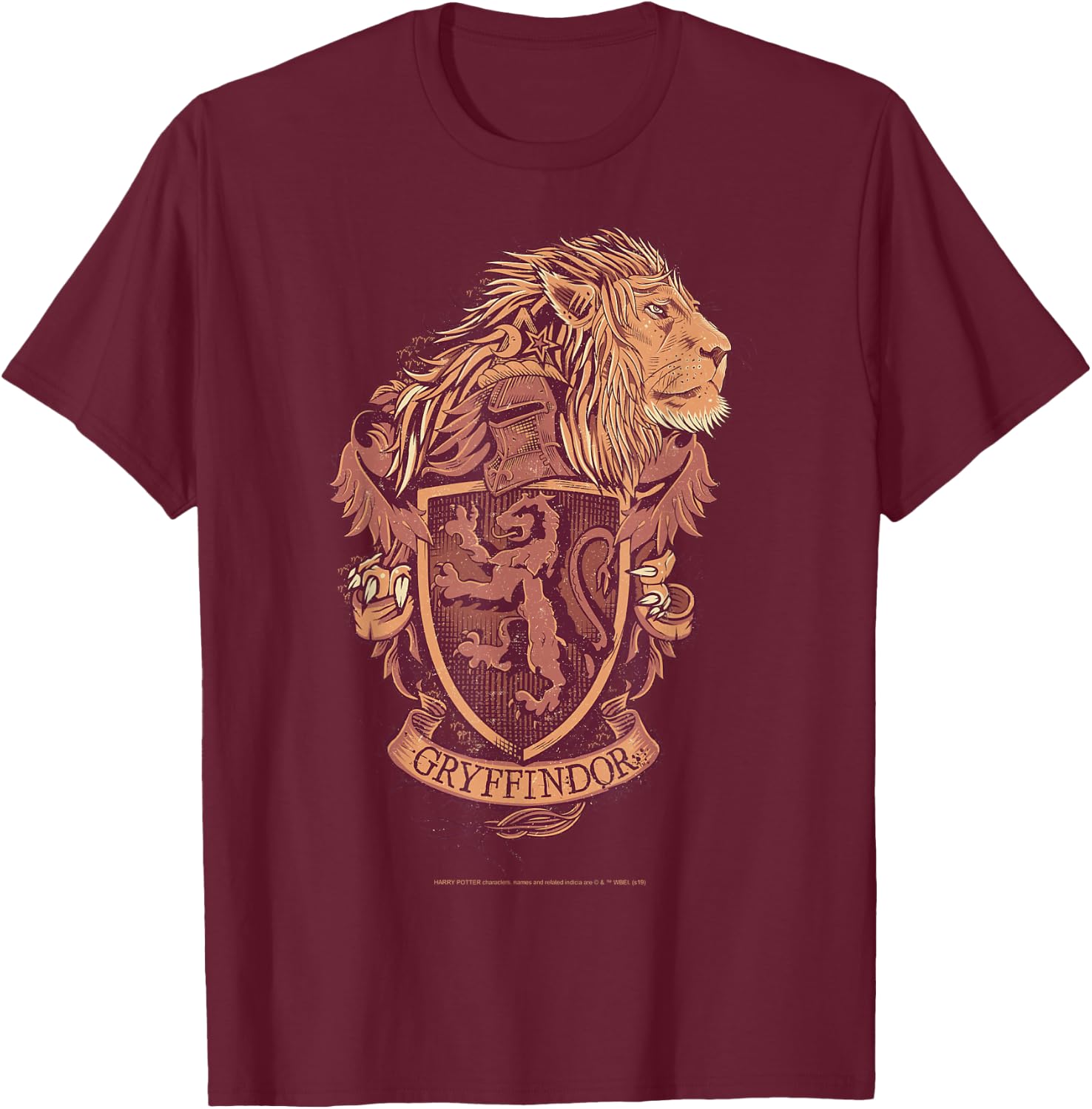 Harry Potter Gryffindor Detailed Crest T-Shirt - T-Shirt | Maroon