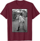 Bob Marley x David Burnett Black & White Guitar Photo T-Shirt - T-Shirt | Maroon