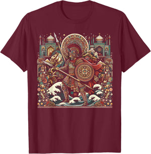 Persian Immortal Achaemenid Empire Persian Warrior T-Shirt - T-Shirt | Maroon