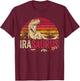Ira Saurus Funny Personalized Dinosaur T Rex Boys Name T-Shirt - T-Shirt | Maroon