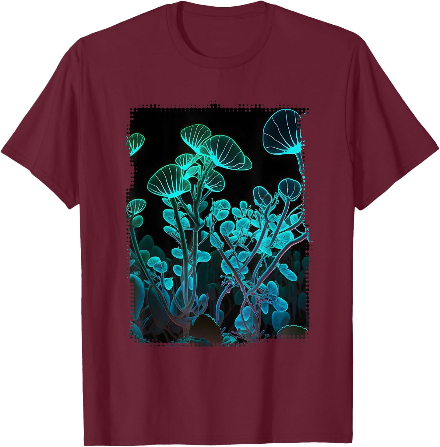 Bioluminescent Plants Nature Amazing Cool T-Shirt - T-Shirt | Maroon