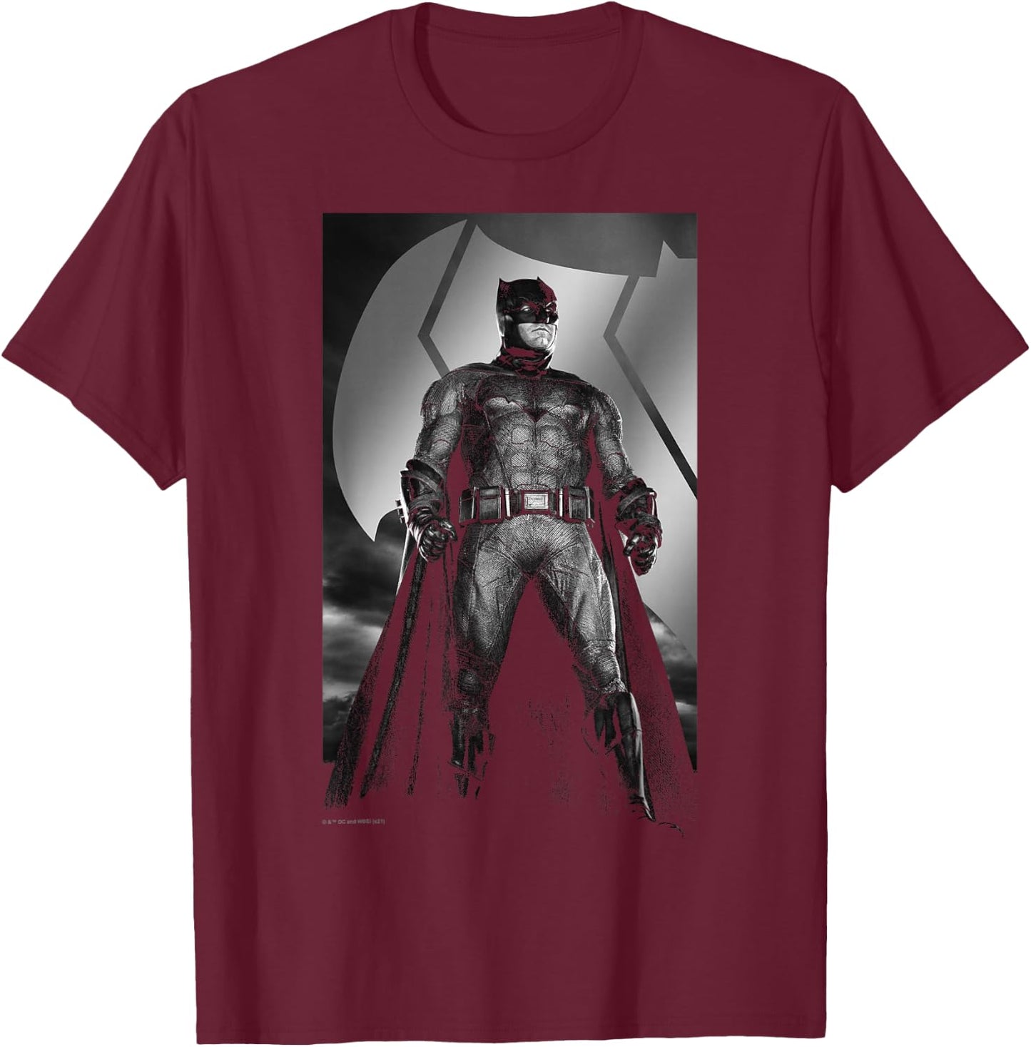 DC Comics Justice League Snyder Cut Batman Poster T-Shirt - T-Shirt | Maroon