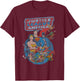 DC Comics Justice League Retro Poster T-Shirt - T-Shirt | Maroon