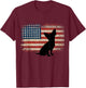 Chihuahua American Flag Love Chihuahua USA Flag T-Shirt - T-Shirt | Maroon