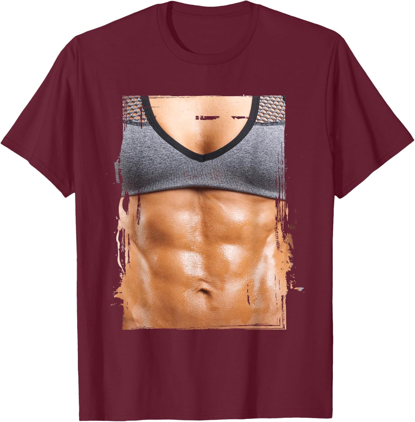 Fake Muscle I Woman Fitness Dream Woman Fitness Women Body T-Shirt - T-Shirt | Maroon