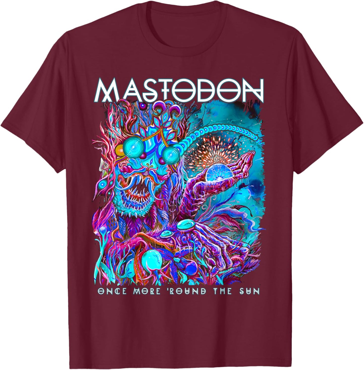 Mastodon – OMRTS Blue Beast T-Shirt - T-Shirt | Maroon