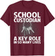 School Custodian Design Women Custodian Appreciation T-Shirt - T-Shirt | Maroon