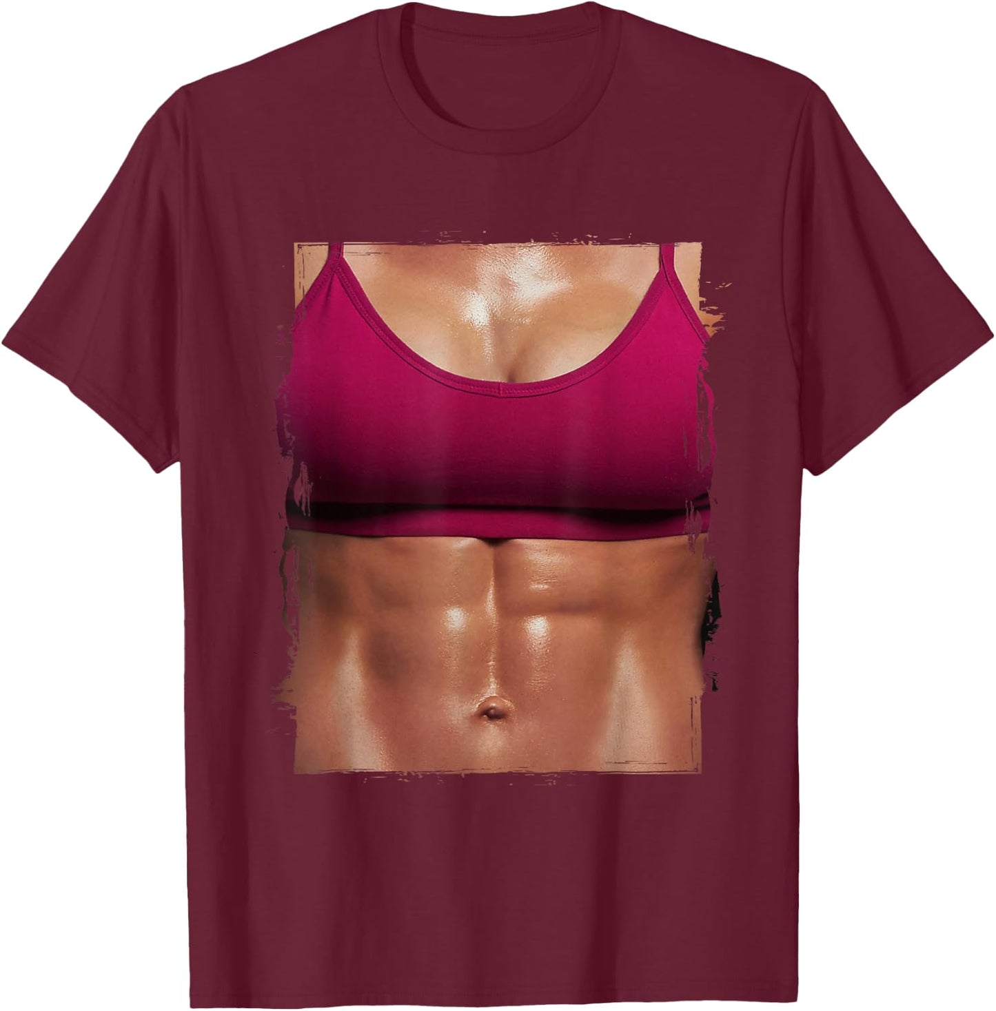 Fake Muscle I Woman Fitness Dream Woman Fitness Women Body T-Shirt - T-Shirt | Maroon