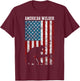 Welding Vintage Distressed American Flag Patriotic Welder T-Shirt - T-Shirt | Maroon