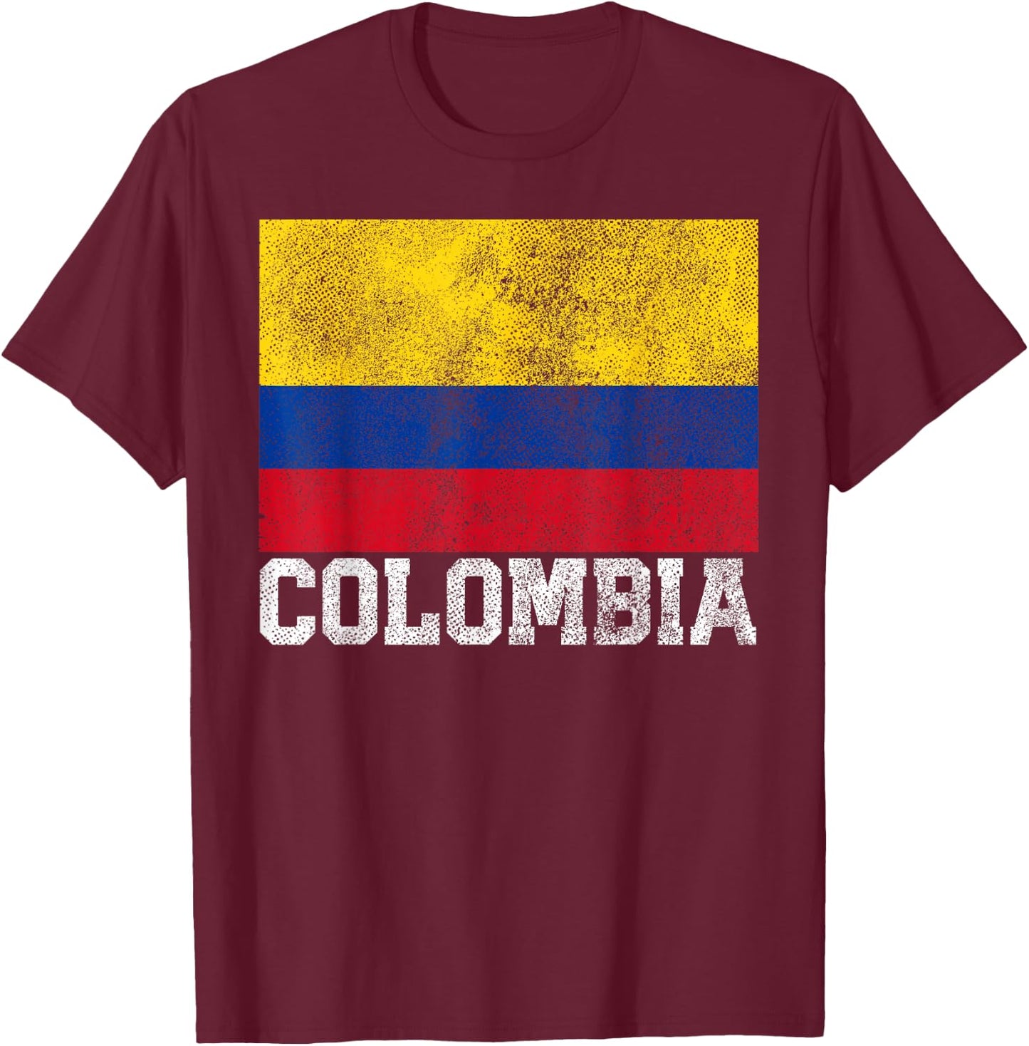 Colombian Colombia Flag Family Pride Country Men Women Gift T-Shirt - T-Shirt | Maroon
