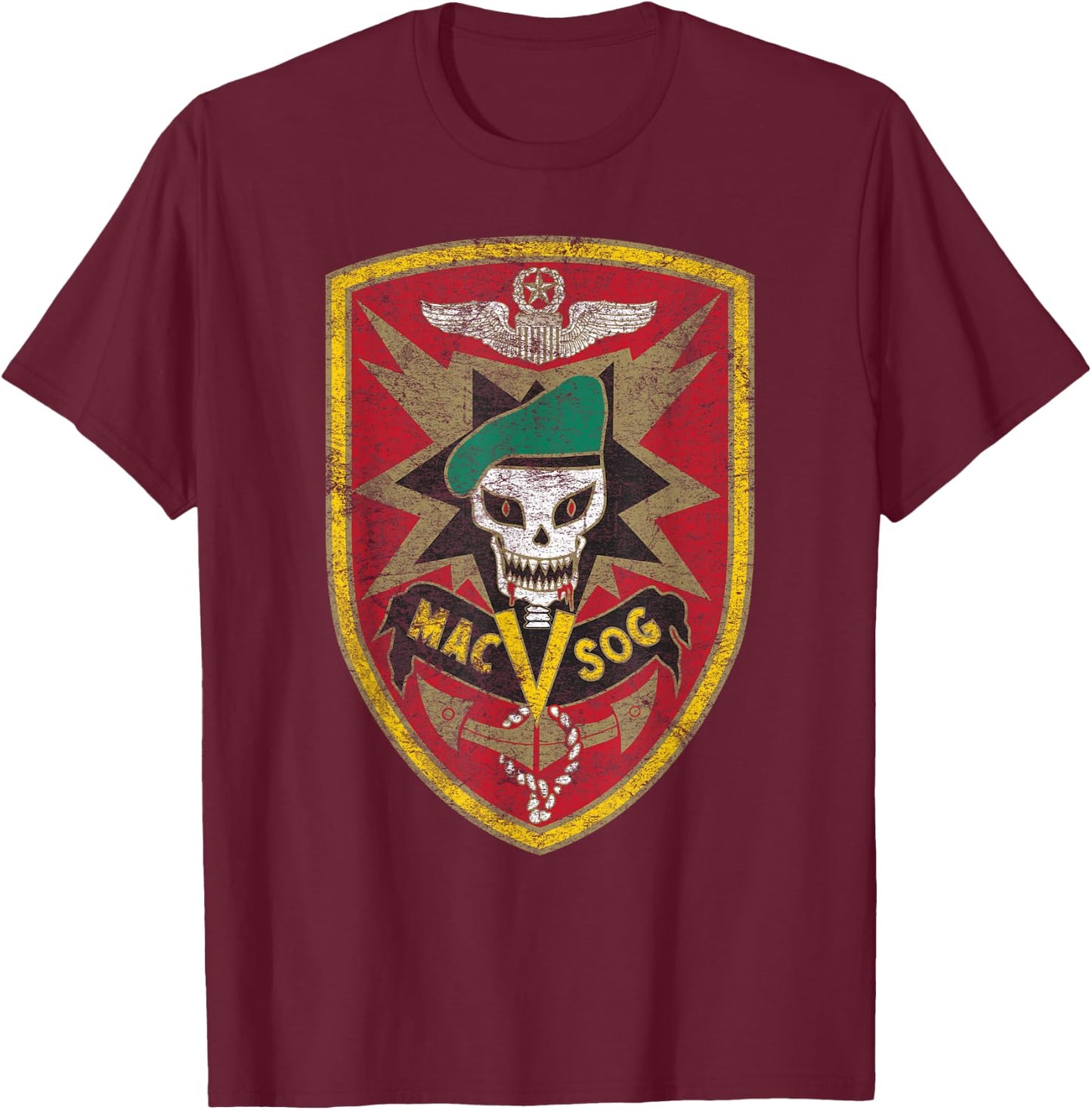American Marauder: MACV-SOG Insignia T-Shirt - T-Shirt | Maroon