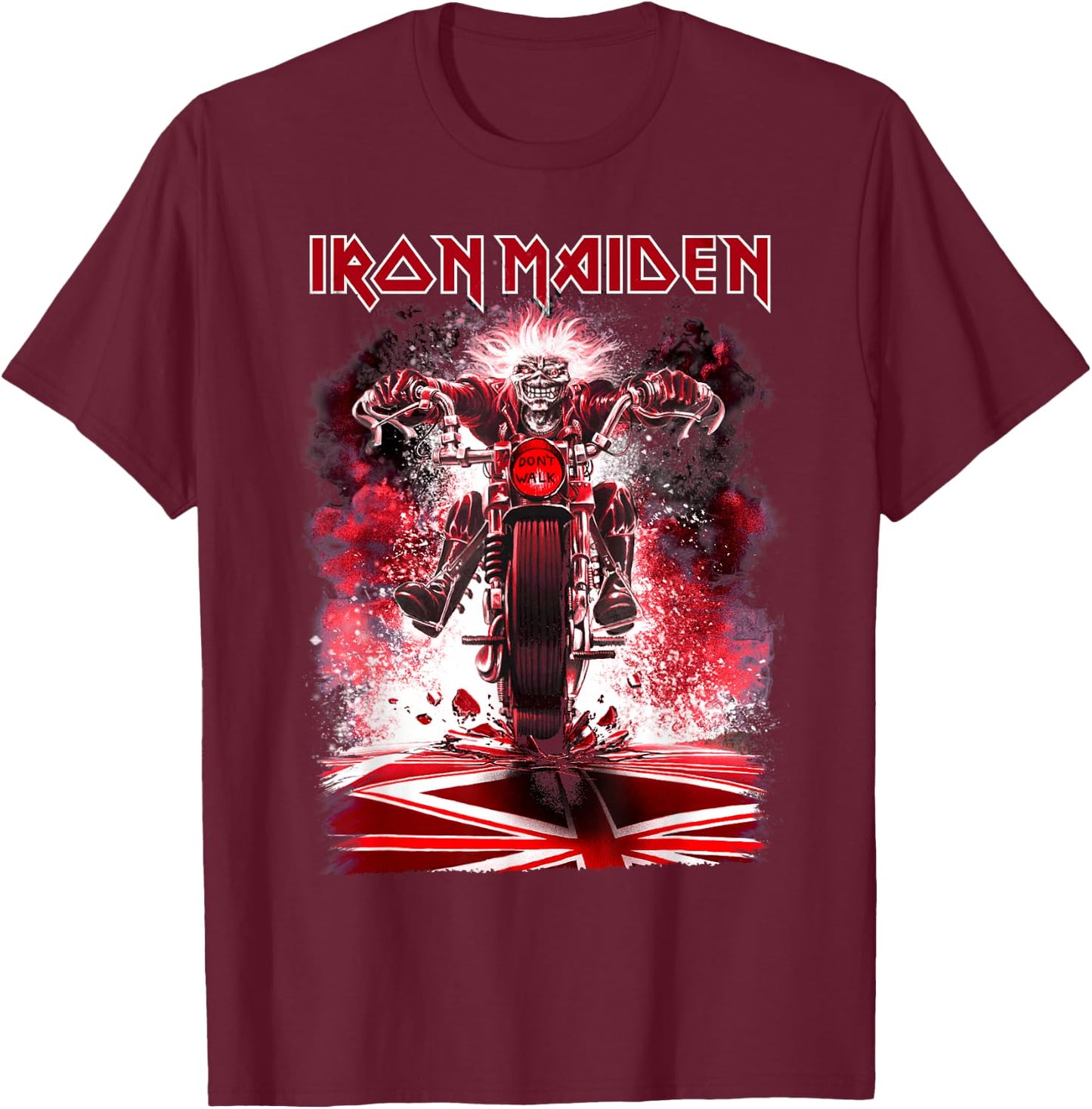 Iron Maiden - Eddie Bike T-Shirt - T-Shirt | Maroon