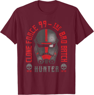 Star Wars: The Bad Batch Hunter Clone Force 99 Logo T-Shirt - T-Shirt | Maroon