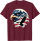 Patriotic Eagle USA Flag 4th Of July Man Woman Art T-Shirt - T-Shirt | Maroon