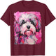 Dog Shih Tzu Pink Women Girls Kids T-Shirt - T-Shirt | Maroon