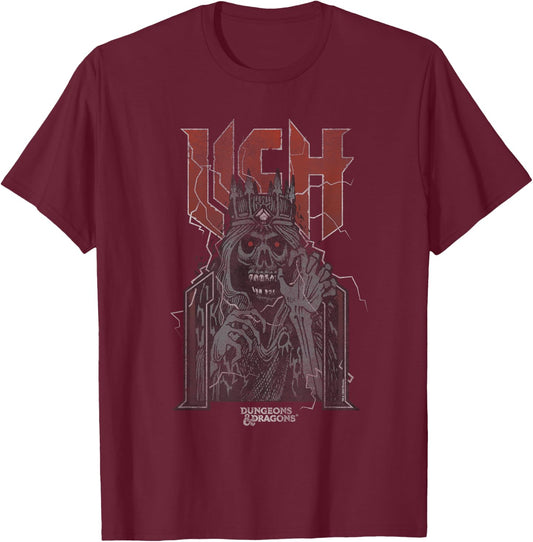 Dungeons & Dragons Lich Lightning T-Shirt - T-Shirt | Maroon