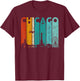 Vintage Retro Style Chicago city Skyline Airplane Chicago T-Shirt - T-Shirt | Maroon