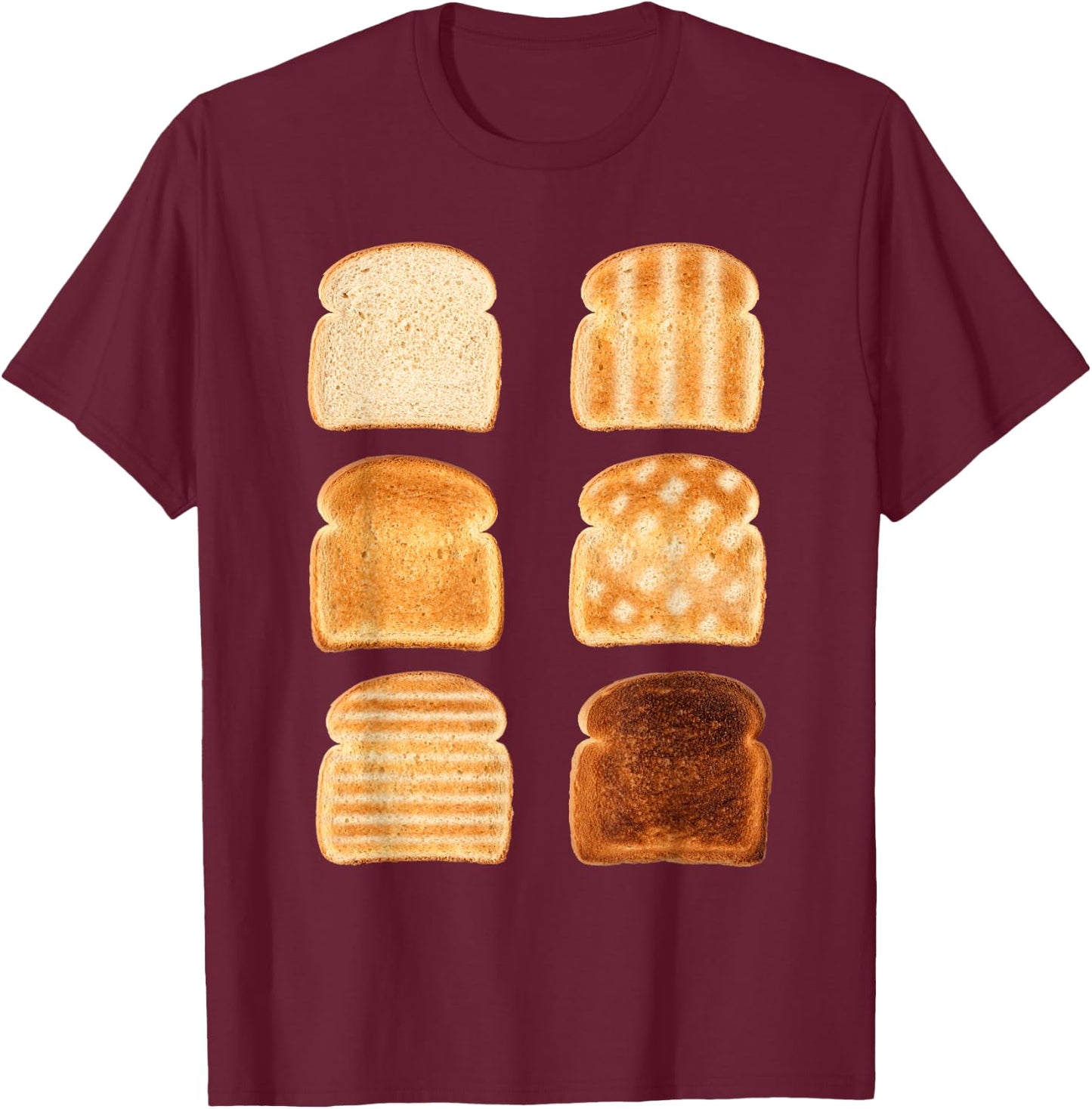 Toast Types I Bread Toast Toaster Breakfast T-Shirt - T-Shirt | Maroon
