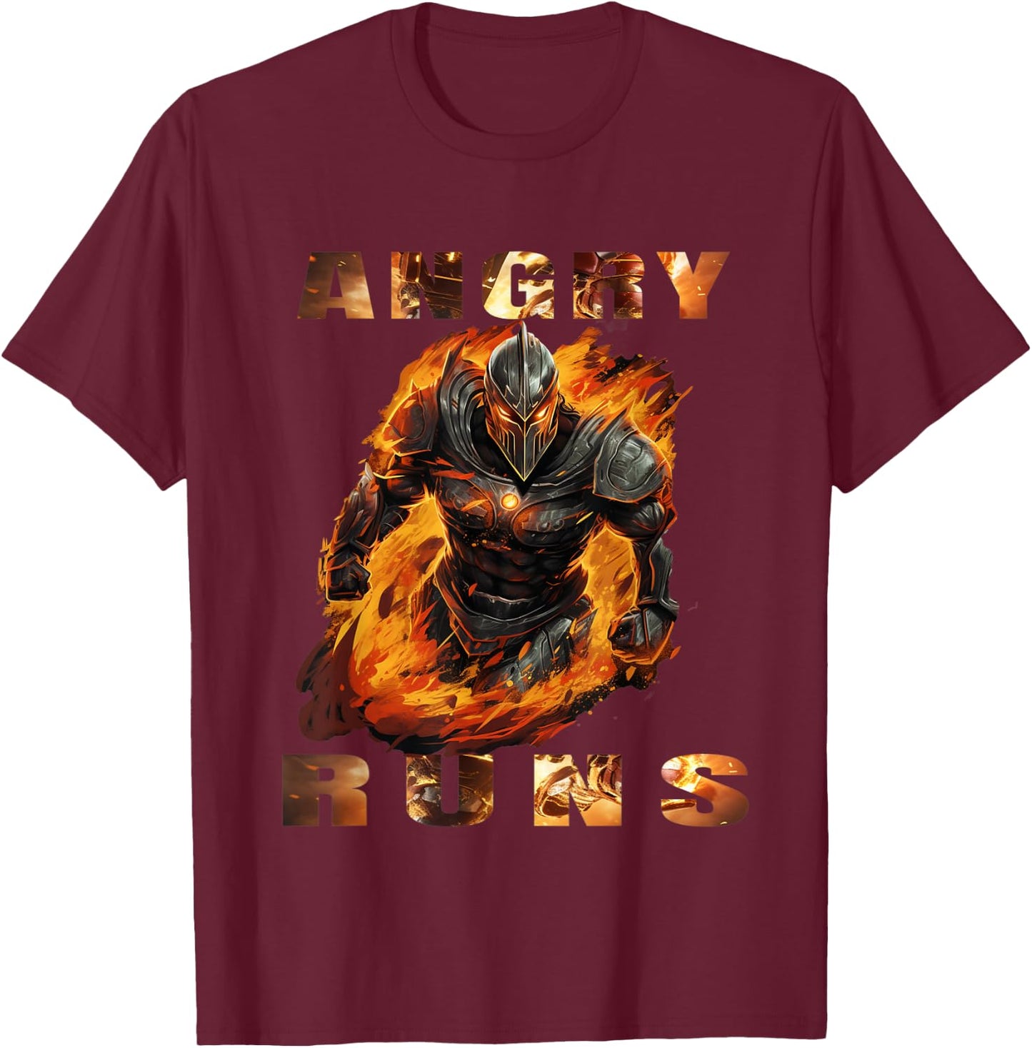 Angry Runs Good Morning Football Graphic T-Shirt - T-Shirt | Maroon