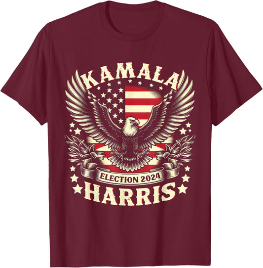 Bikers For Kamala Harris Making History Vote Election 2024 T-Shirt - T-Shirt | Maroon