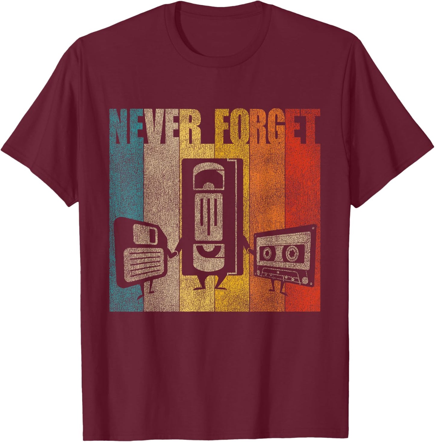 Lustig nie vergessen floppy disk VHS and cassettes T-Shirt - T-Shirt | Maroon
