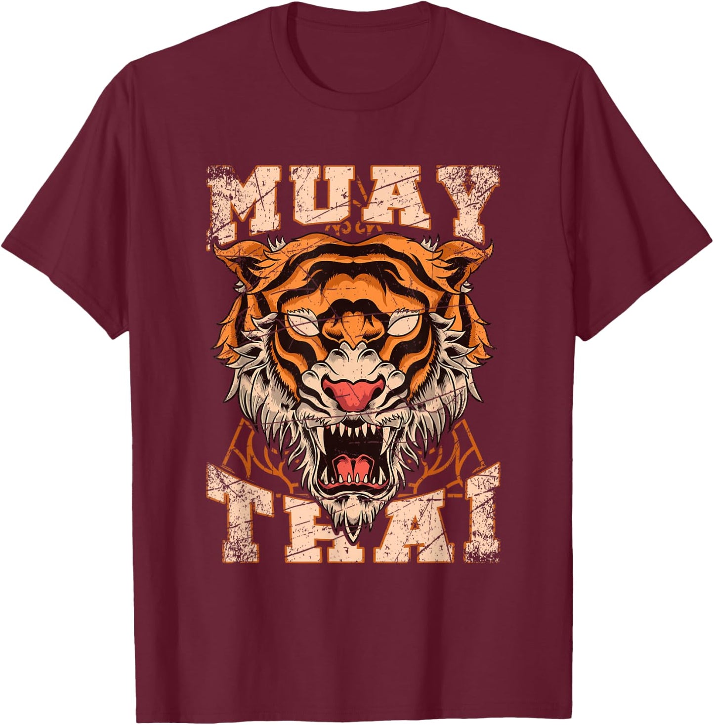 Tiger Asia Ninja Gift Muay Thai T-Shirt - T-Shirt | Maroon