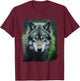 Wolf Green T-Shirt - T-Shirt | Maroon